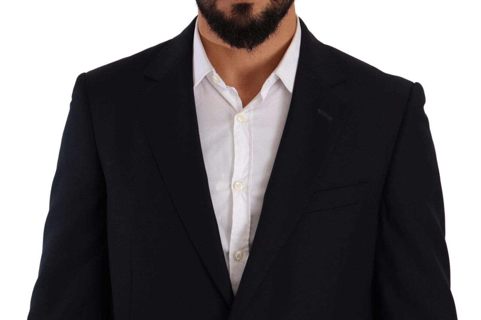 Exquisiter blauer Zweiteiler mit dekonstruiertem Blazer