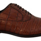 Elegant Exotic Crocodile Leather Formal Shoes