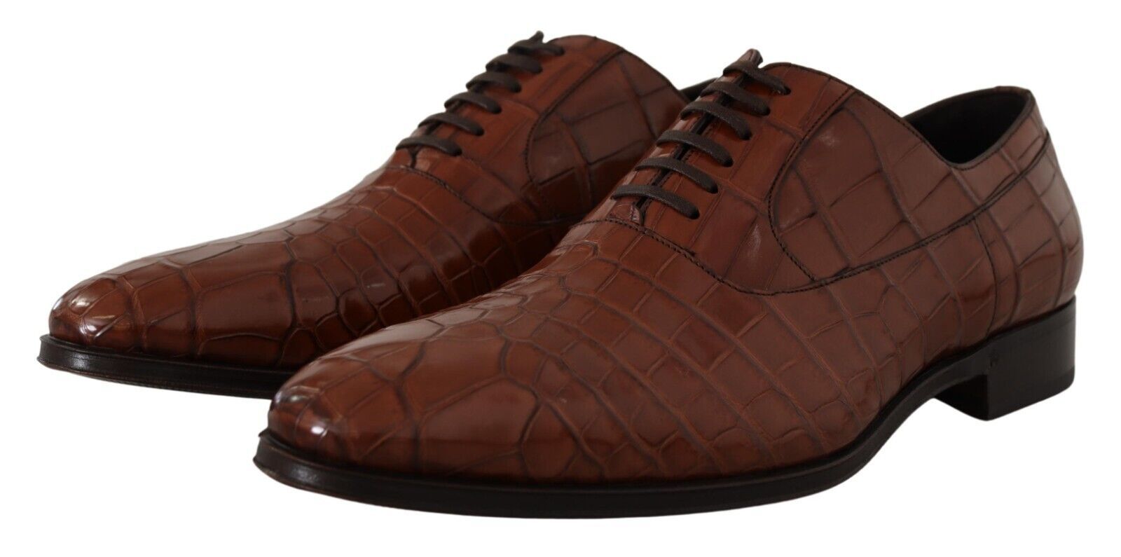 Eleganti scarpe formali in pelle di coccodrillo esotica