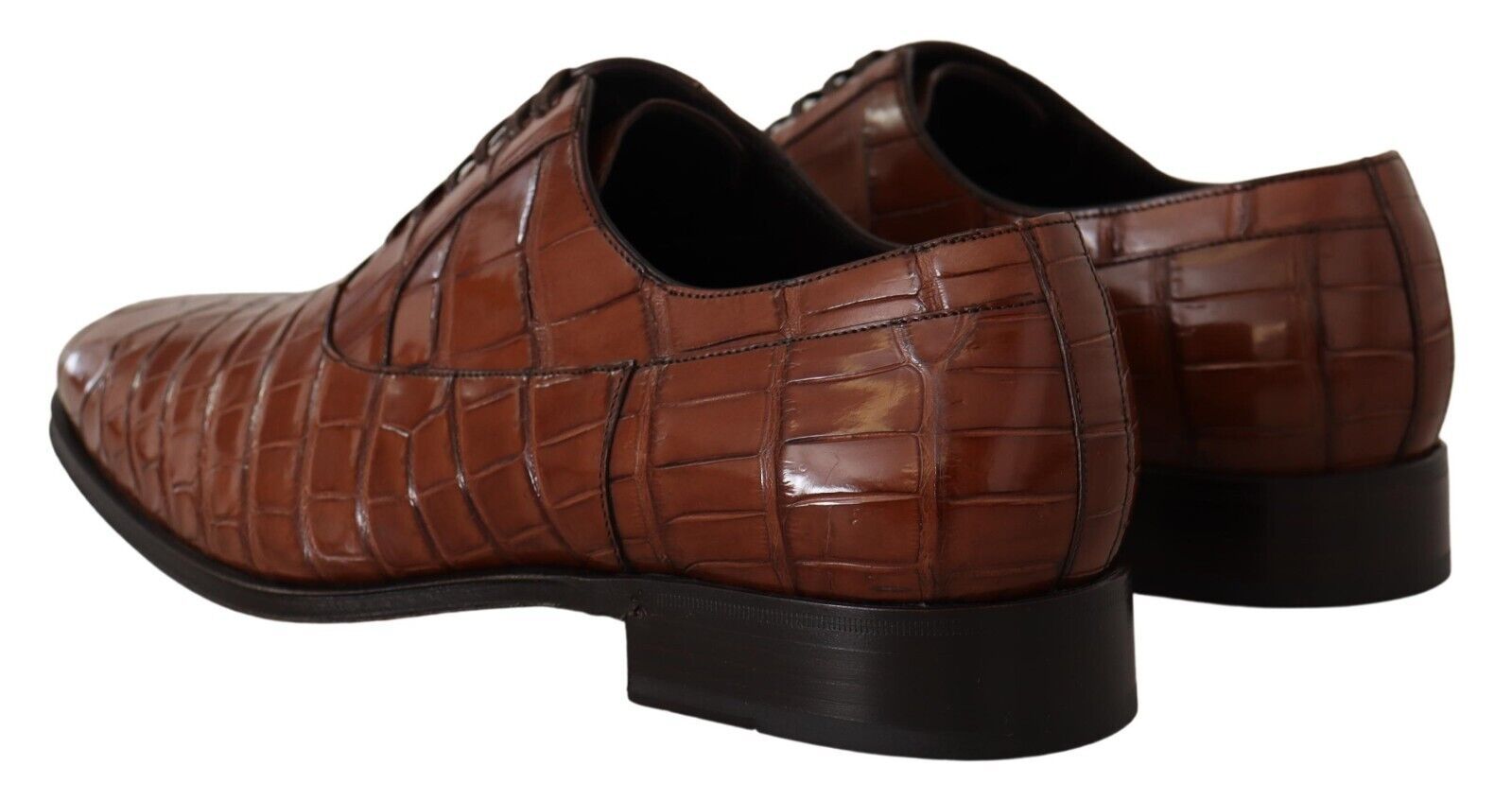 Eleganti scarpe formali in pelle di coccodrillo esotica