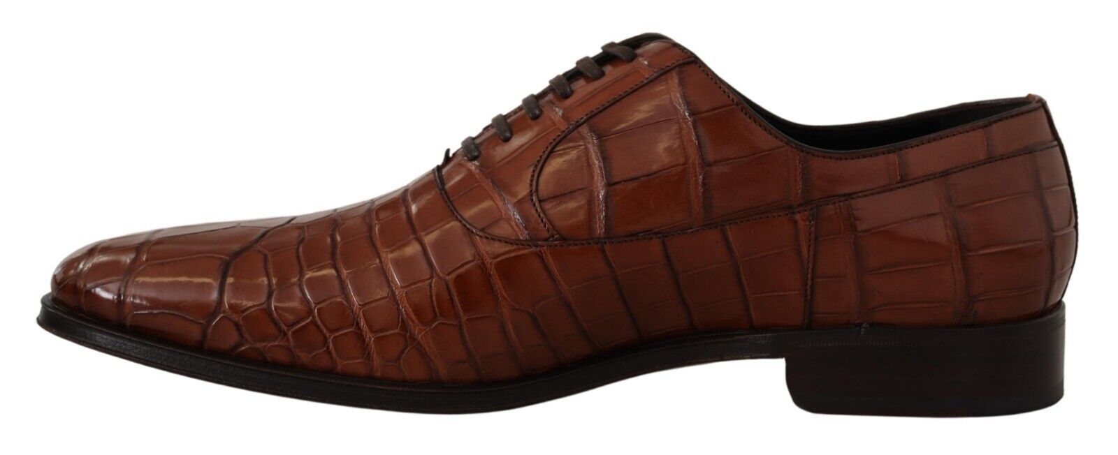 Eleganti scarpe formali in pelle di coccodrillo esotica