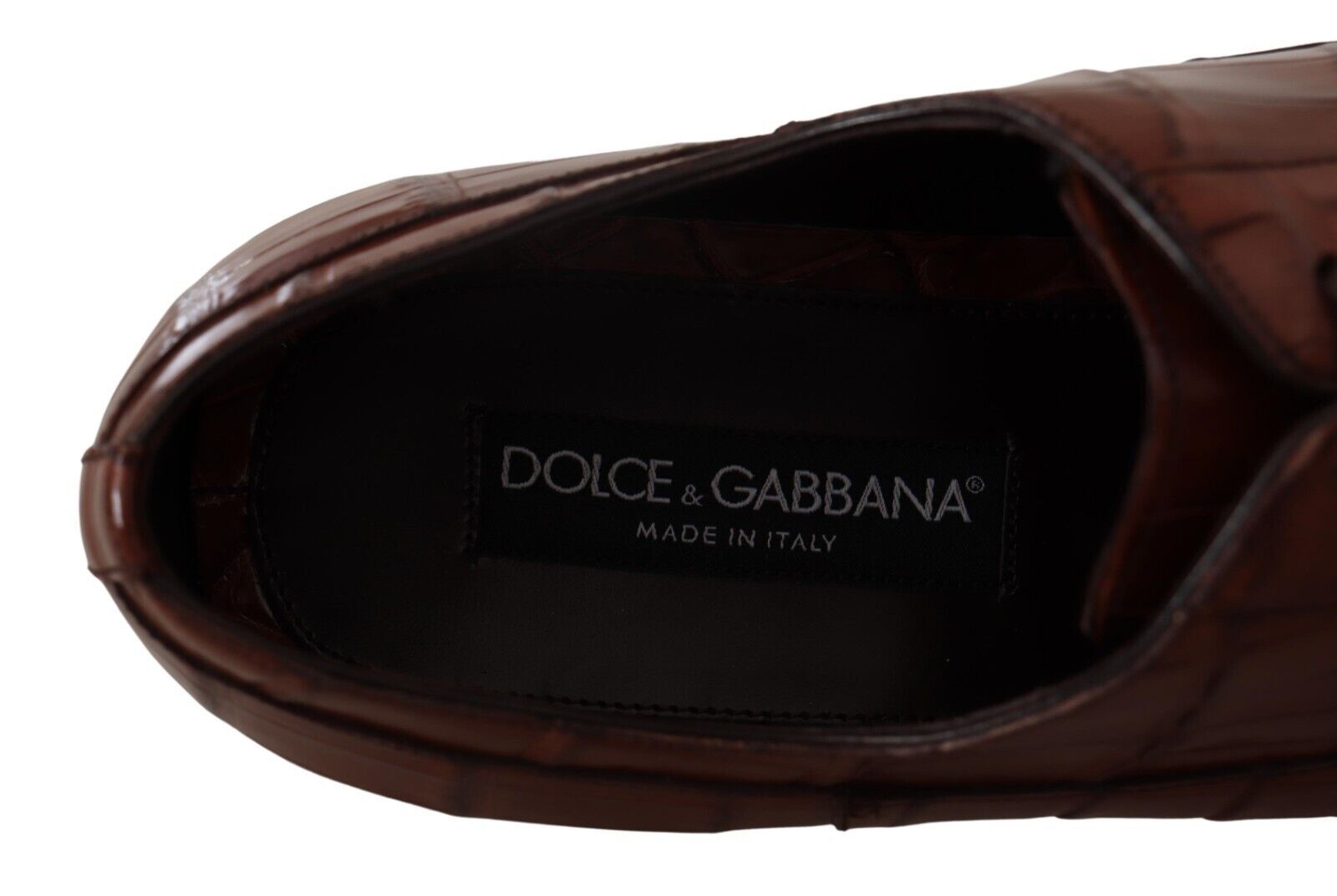 Eleganti scarpe formali in pelle di coccodrillo esotica