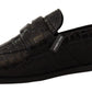 Elegant Crocodile Leather Moccasin Shoes