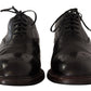 Elegant Black Leather Derby Formal Shoes