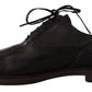 Elegant Black Leather Derby Formal Shoes