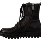 Elegante schwarze Lederstiefeletten