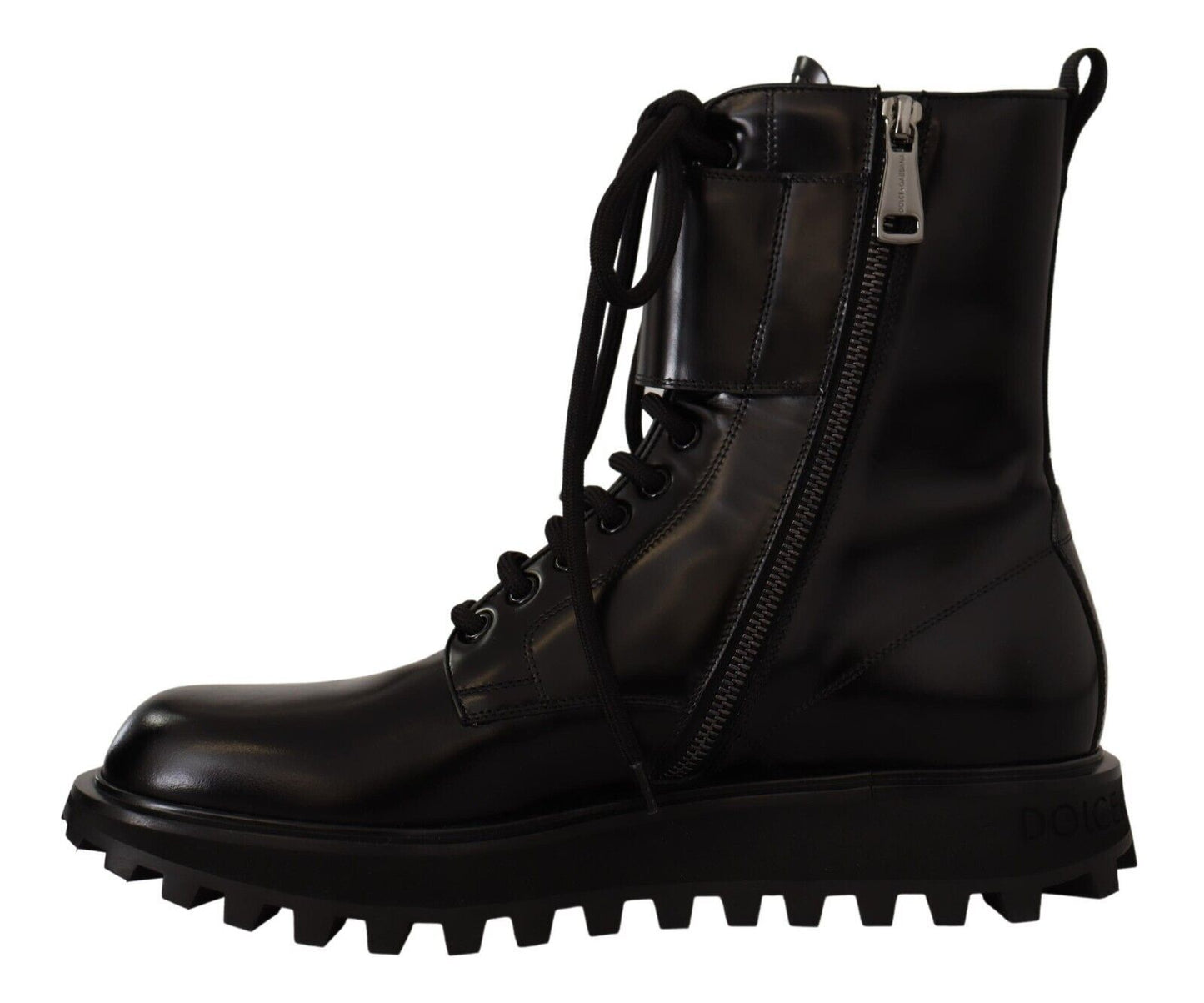 Elegante schwarze Lederstiefeletten