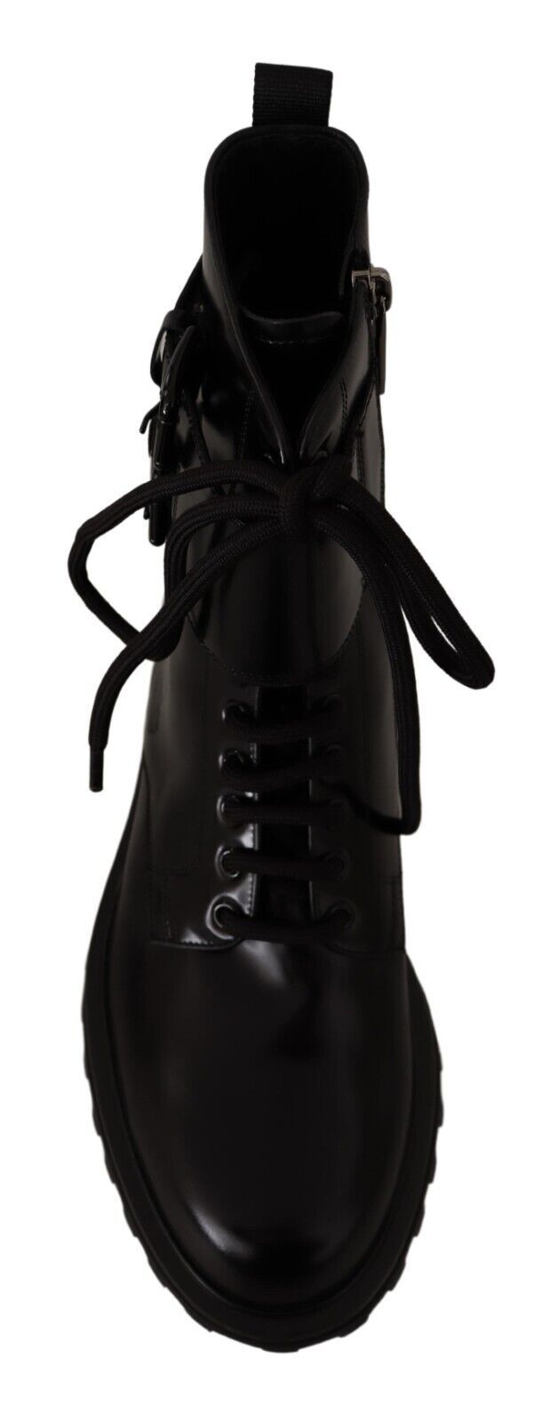 Elegante schwarze Lederstiefeletten