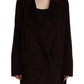 Eleganter burgunderroter zweireihiger Trenchcoat