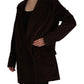 Eleganter burgunderroter zweireihiger Trenchcoat