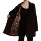 Eleganter burgunderroter zweireihiger Trenchcoat
