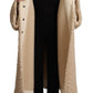 Elegante beige Kaschmir-Manteljacke