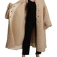 Elegante beige Kaschmir-Manteljacke
