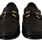 Elegant Black Calf Leather Loafers