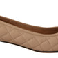 Elegant Quilted Leather Pumps in Beige and Black