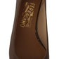 Elegant Caraway Brown Pumps with Vara Bow