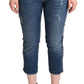Elegante denim corto a vita media