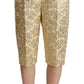 Pantaloni eleganti beige a vita alta cropped