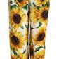 Pantaloni eleganti a gamba larga con motivo girasole