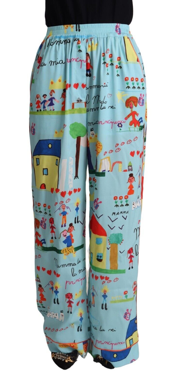 Pantaloni eleganti a gamba larga stampati