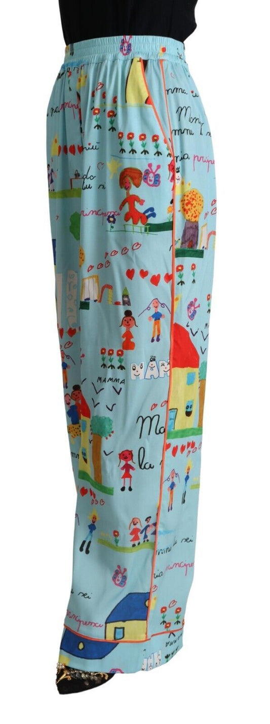Pantaloni eleganti a gamba larga stampati