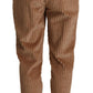 Pantaloni eleganti in velluto a coste affusolati a vita alta