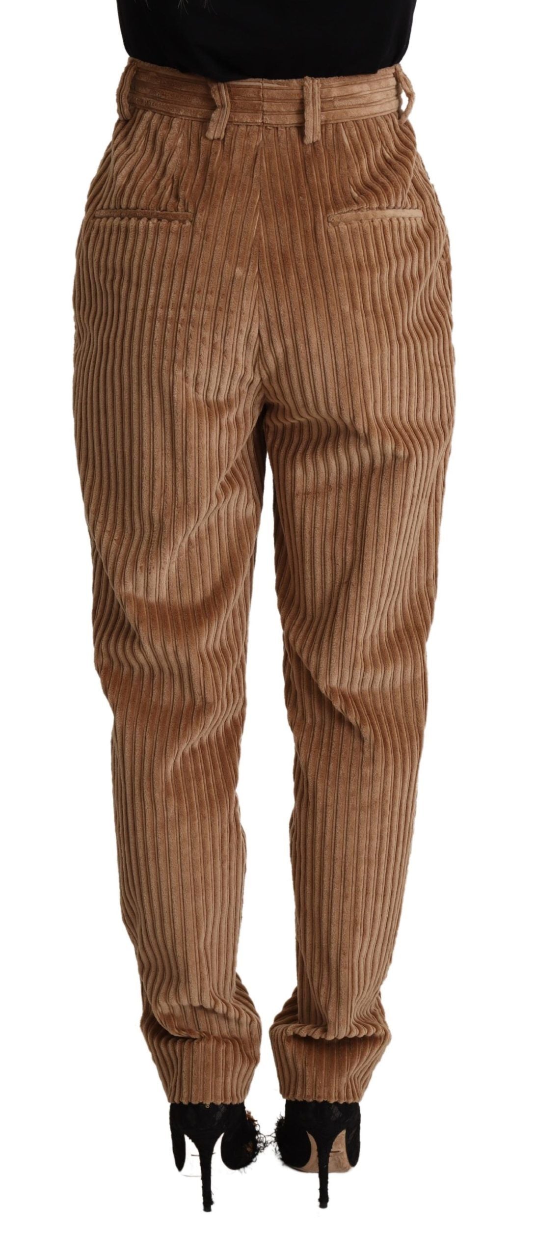 Elegante Cordhose mit hoher Taille und schmaler Passform