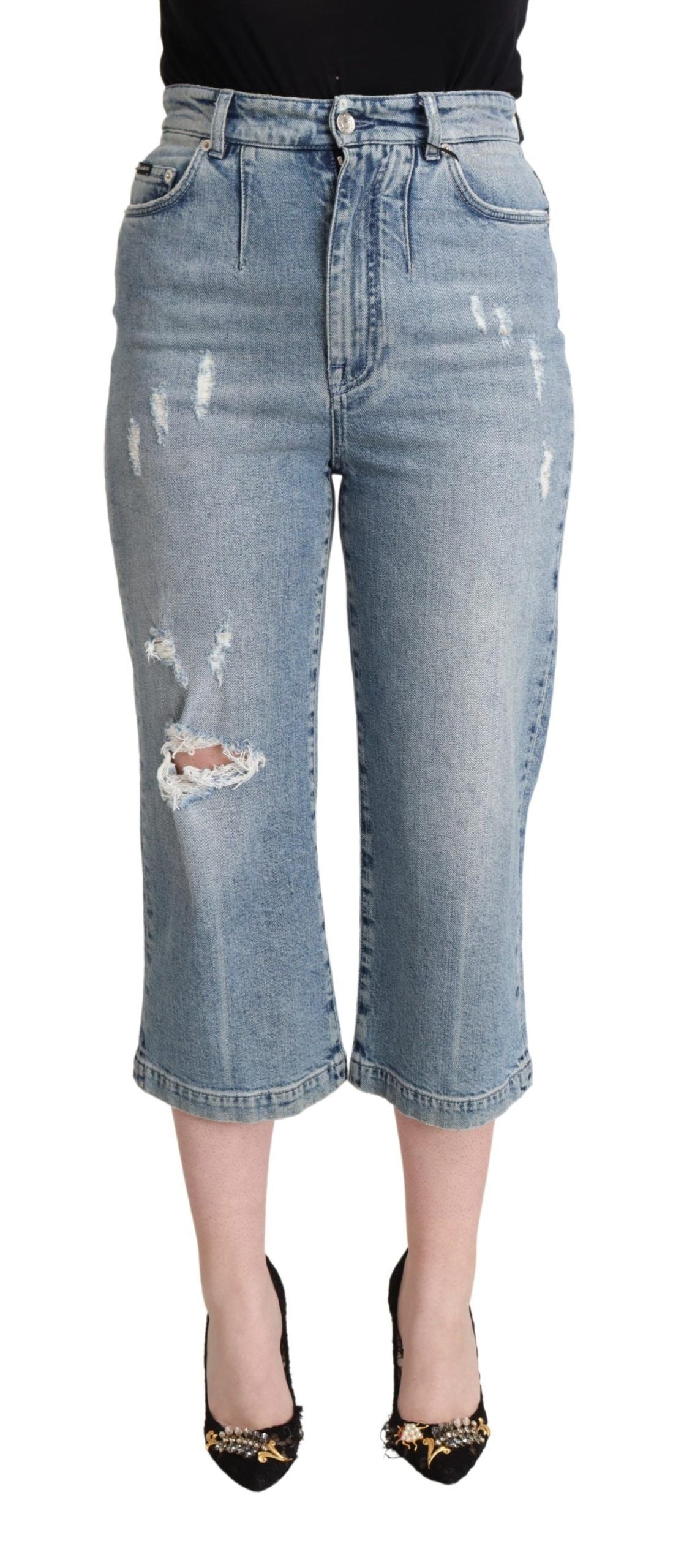 Jeans Capri Cropped Denim Chic