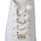 Elegant White Leather Sneakers