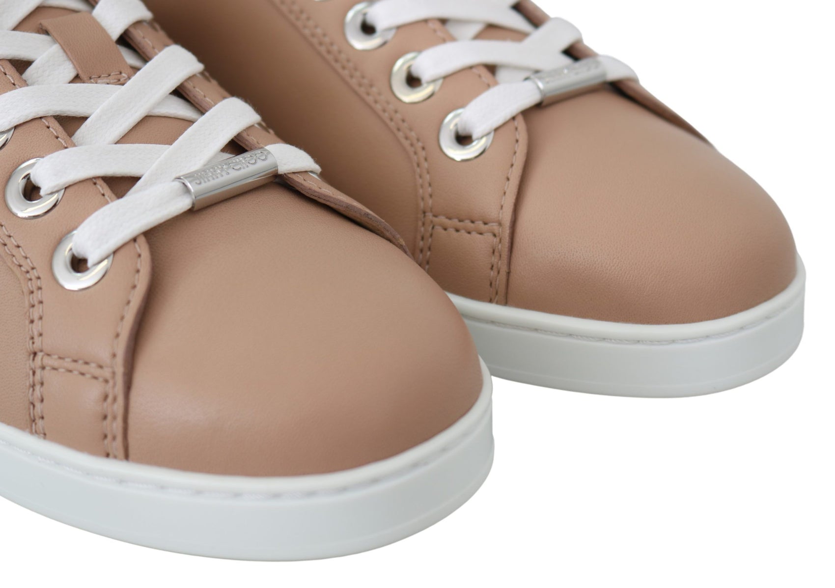 Puderrosa Sneakers aus Nappaleder