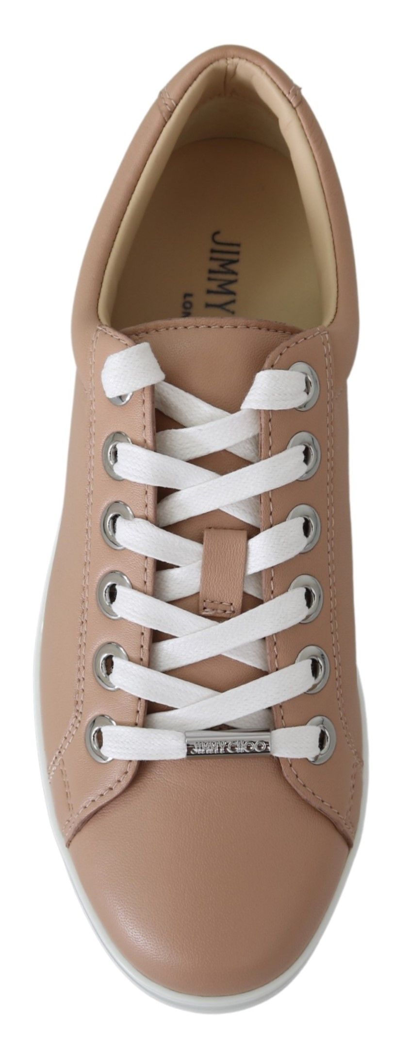 Puderrosa Sneakers aus Nappaleder