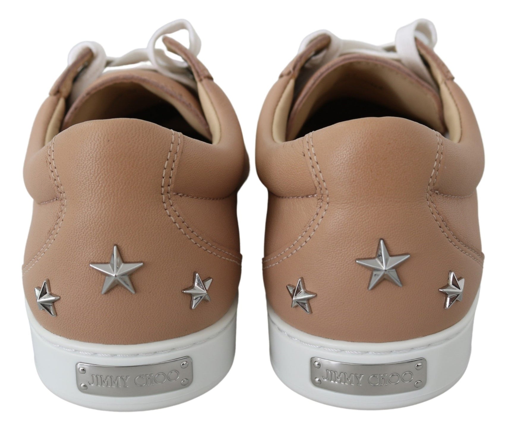 Puderrosa Sneakers aus Nappaleder