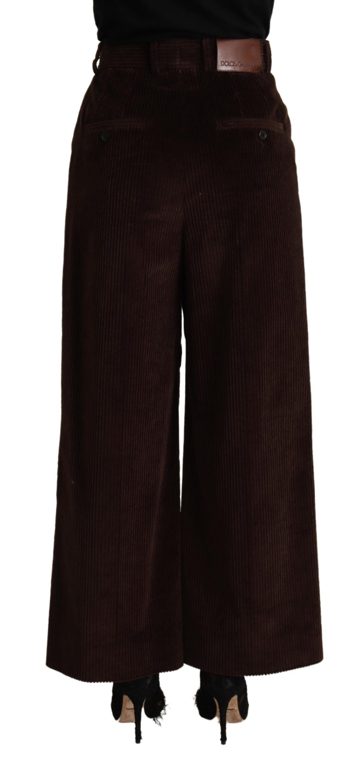 Pantaloni eleganti a vita alta e gamba larga