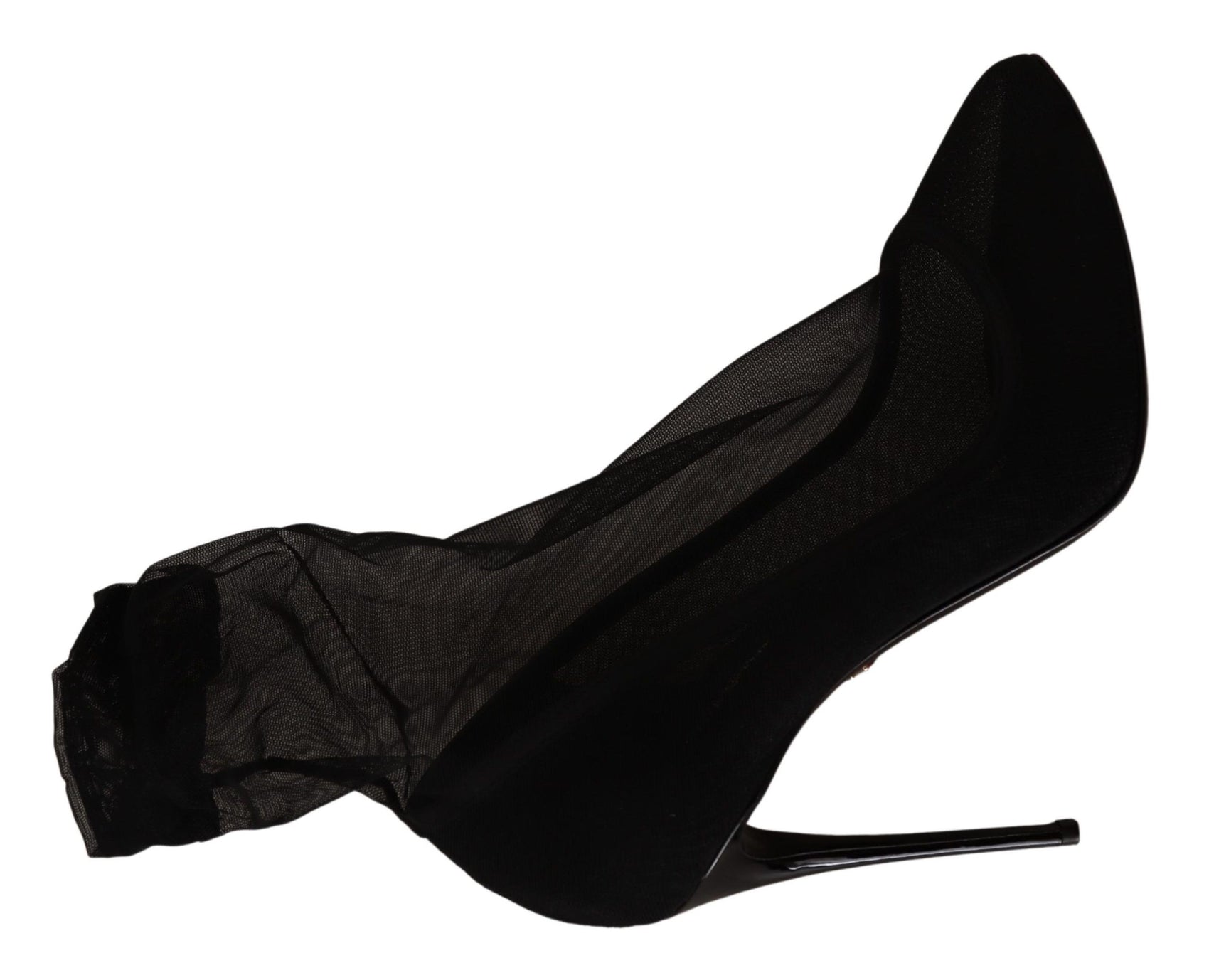 Eleganti stivali neri elasticizzati con calzini