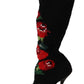 Elegant Sock Boots with Red Roses Detail