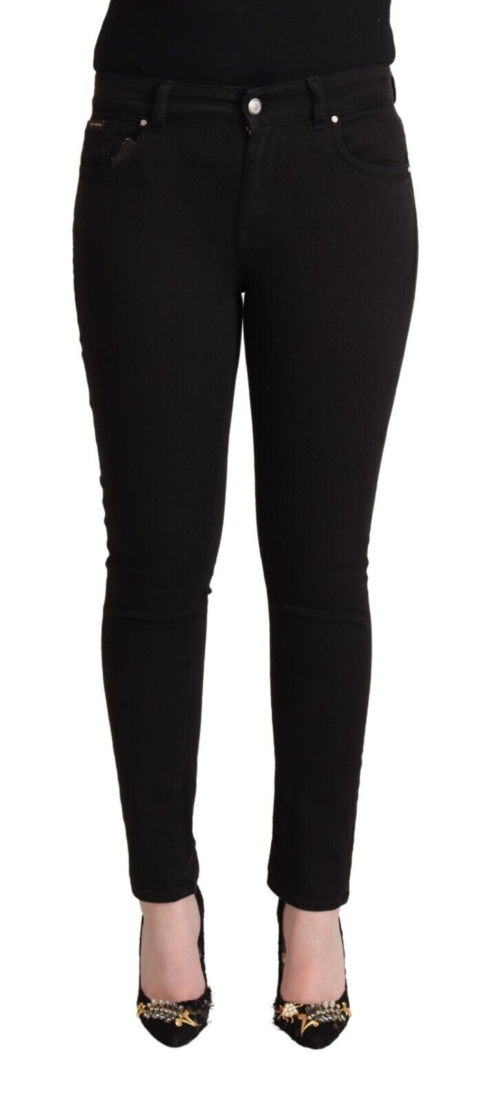 Jeans in denim nero slim fit chic