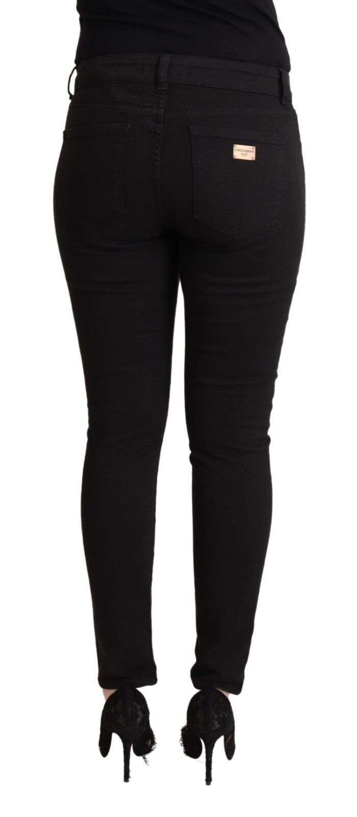 Jeans in denim nero slim fit chic