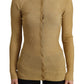 Glamorous – Goldene Strickjacke mit Druckknöpfen