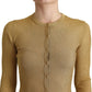 Glamorous – Goldene Strickjacke mit Druckknöpfen