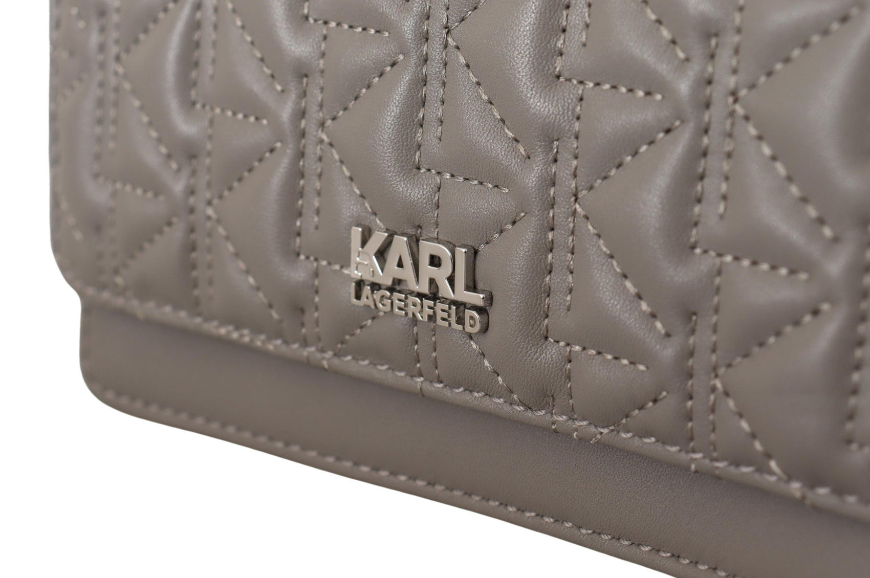 Elegante borsa a tracolla in pelle grigia