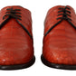 Exquisite Exotic Croc Leather Lace-Up Dress Shoes