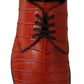 Exquisite Exotic Croc Leather Lace-Up Dress Shoes