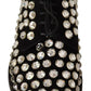 Elegant Crystal-Embellished Lace-Up Flats