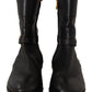 Elegant Leather Biker Boots