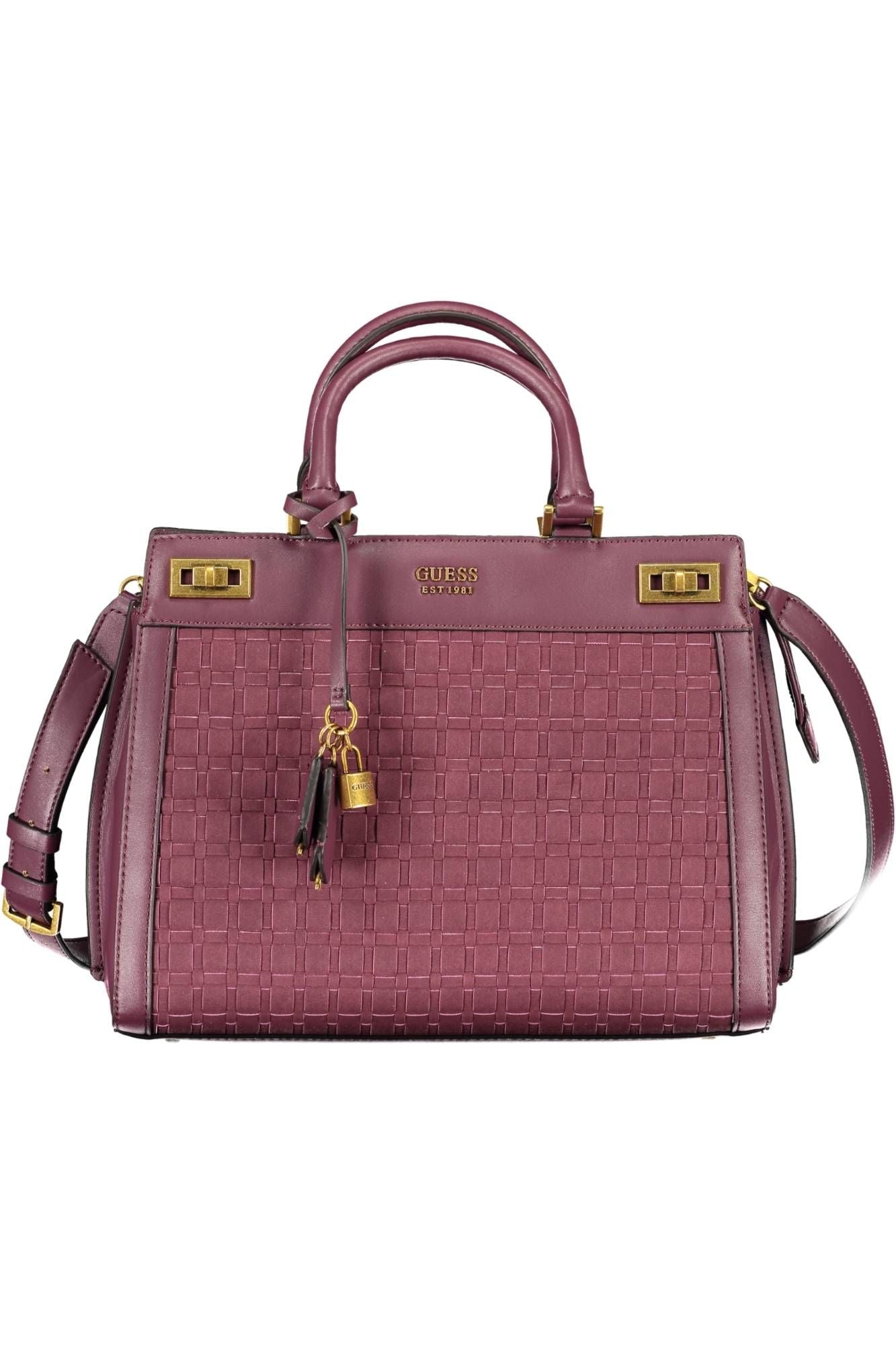 Elegante borsa in poliuretano viola