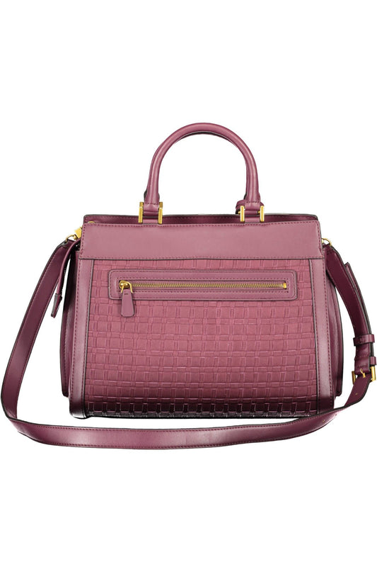 Elegante borsa in poliuretano viola