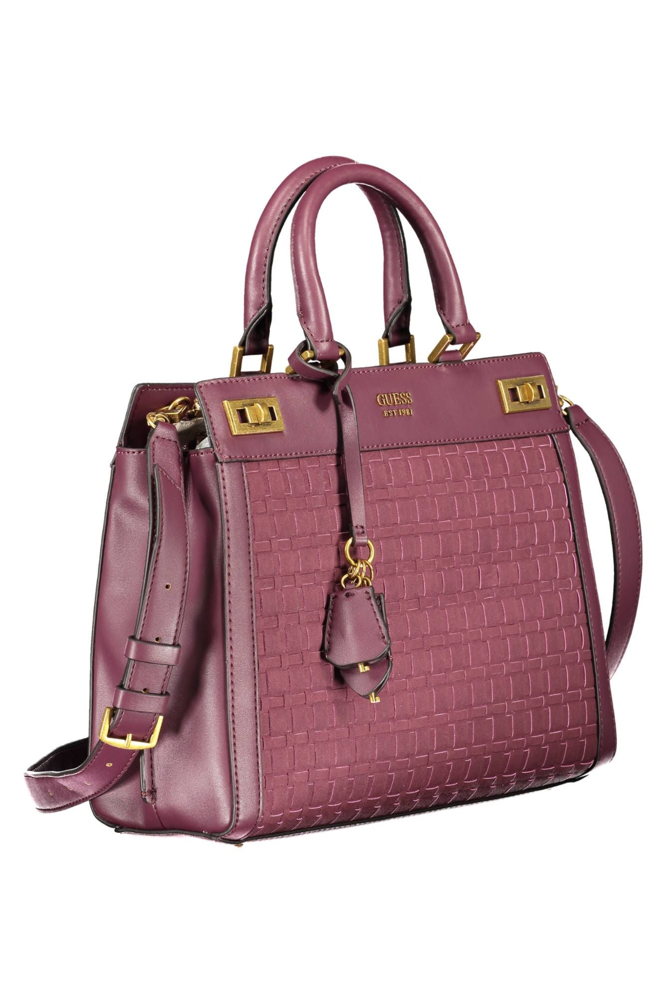 Elegante borsa in poliuretano viola