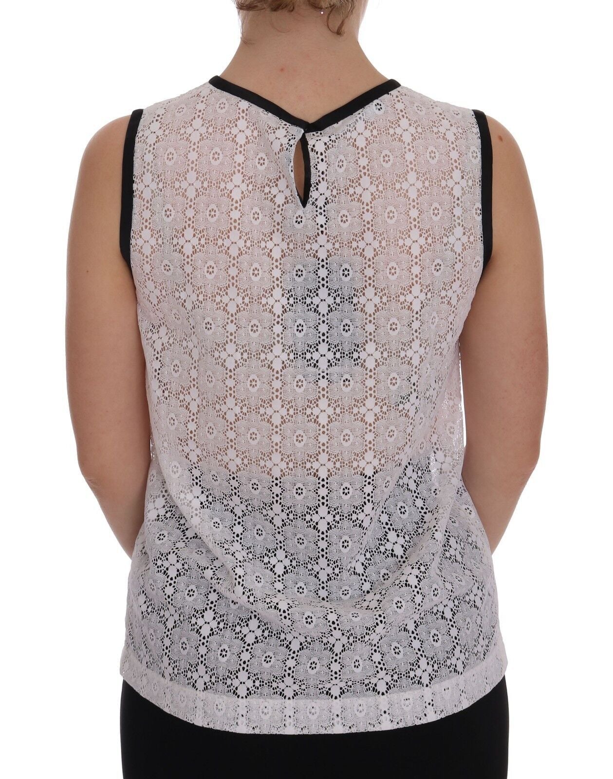 Elegantes weißes Nylon-Tanktop