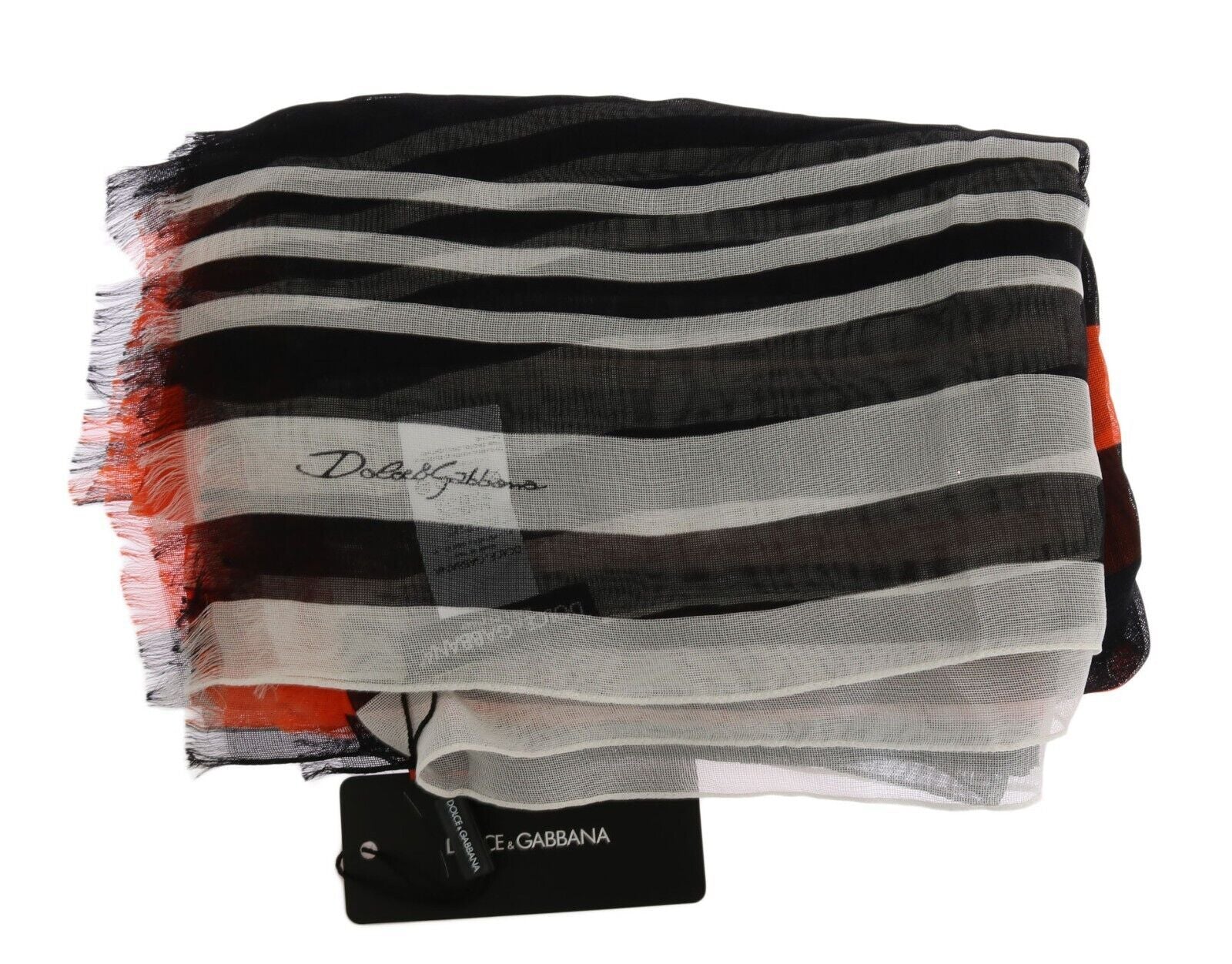 Elegante sciarpa multicolore in seta con frange