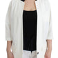 Chic White Cotton Blend Blazer